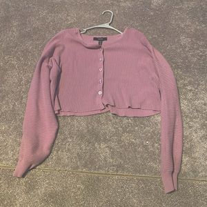 Forever 21 pink button up cardigan